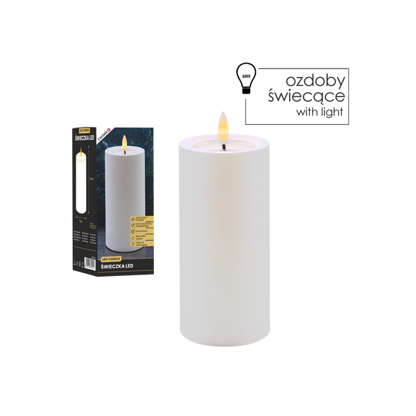 CANDLE LED ALB 7 X 15 CM *9421