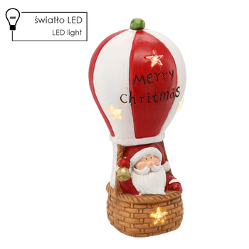 FIGURINE OF THE NATIVITY SCENE - SANTA IN A BALLOON 20 X 20 X 43 CM LED
