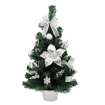 Vianočný stromček 60 cm strieborný *2262