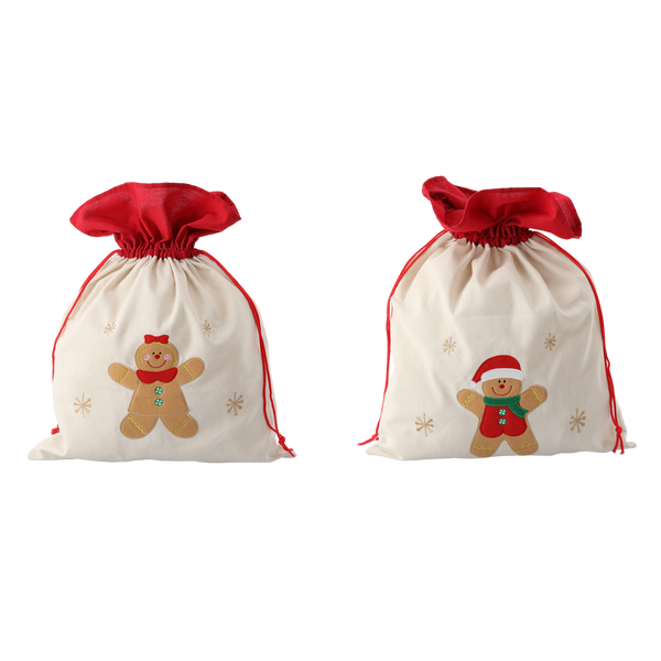 GIFT BAG 45 X 60 CM BEIGE MIXED PATTERNS