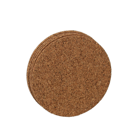 SADA 6 KORKOVÝCH PODLOŽEK 10CM KOLOVÝCH *6538
