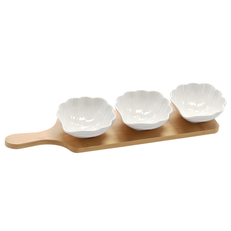 SADA 3 PORCELÁNOVÝCH MISIEK KVET 10,5 x 10,5 x 4 CM *0718