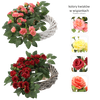 BUNCH CH-30 (WIDTH 45 CM, HEIGHT 30 CM) WREATH WITH ROSES MIX COLOR