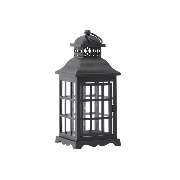 PRÁZDNY SVIETNIK S DVERAMI ŠTVERCOVÝ-ČIERNY*5725