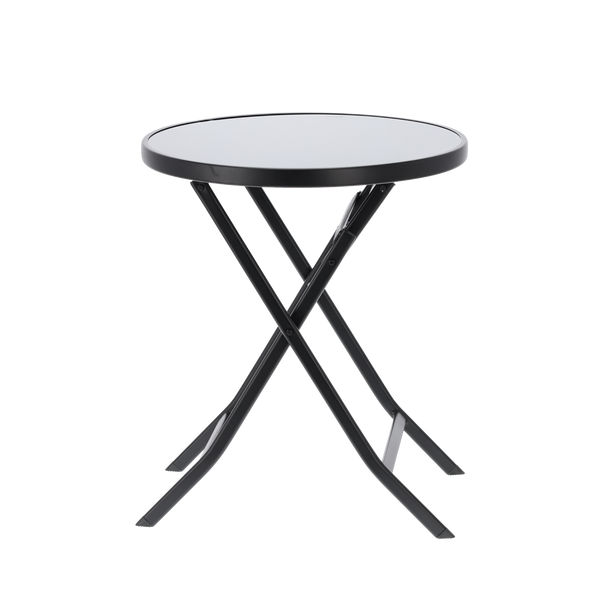 FOLDING ROUND TABLE 60 x 70 CM BLACK