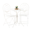 ZESTAW MEBLI OGRODOWYCH METALOWYCH "LINDA" STÓŁ + 2 KRZESŁA *8237