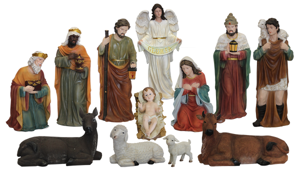 SET OF 12 CHRISTMAS FIGURES 80 CM