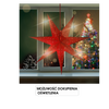 PAPER DECORATIVE STAR 60 CM RED WITH GOLD EMBROIDERY