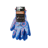 GARDEN GLOVES "8" PATTERN, POLYESTER WITH NITRILE PACKET=12