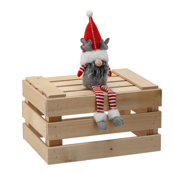 CHRISTMAS GNOME SITTING 25 + 18 CM WITH HANGING LEGS