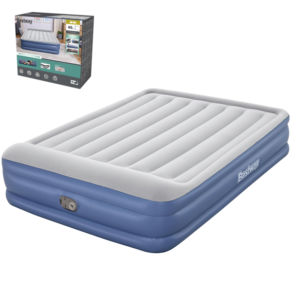 Bestway® 80" x 60" x 18"/2.03m x 1.52m x 46cm Tritech Air Mattress Queen Built-in AC Pump