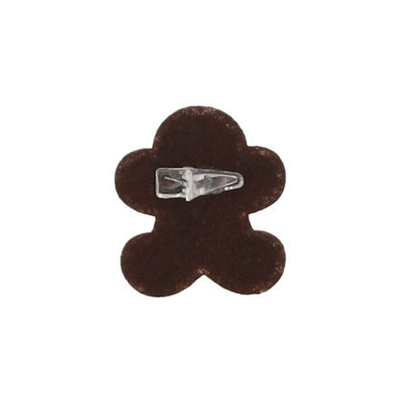 SET OF 4 GINGERBREADS WITH CLIPS MIX DESIGNS 3.5 x 4.5 CM