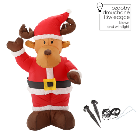 INFLATABLE REINDEER LED 135 CM