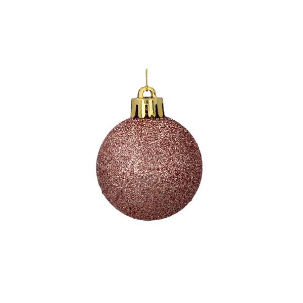 SET OF 47 BAUBLES 4-6 CM OLIVE/COPPER/GRAPHITE MIX DESIGNS