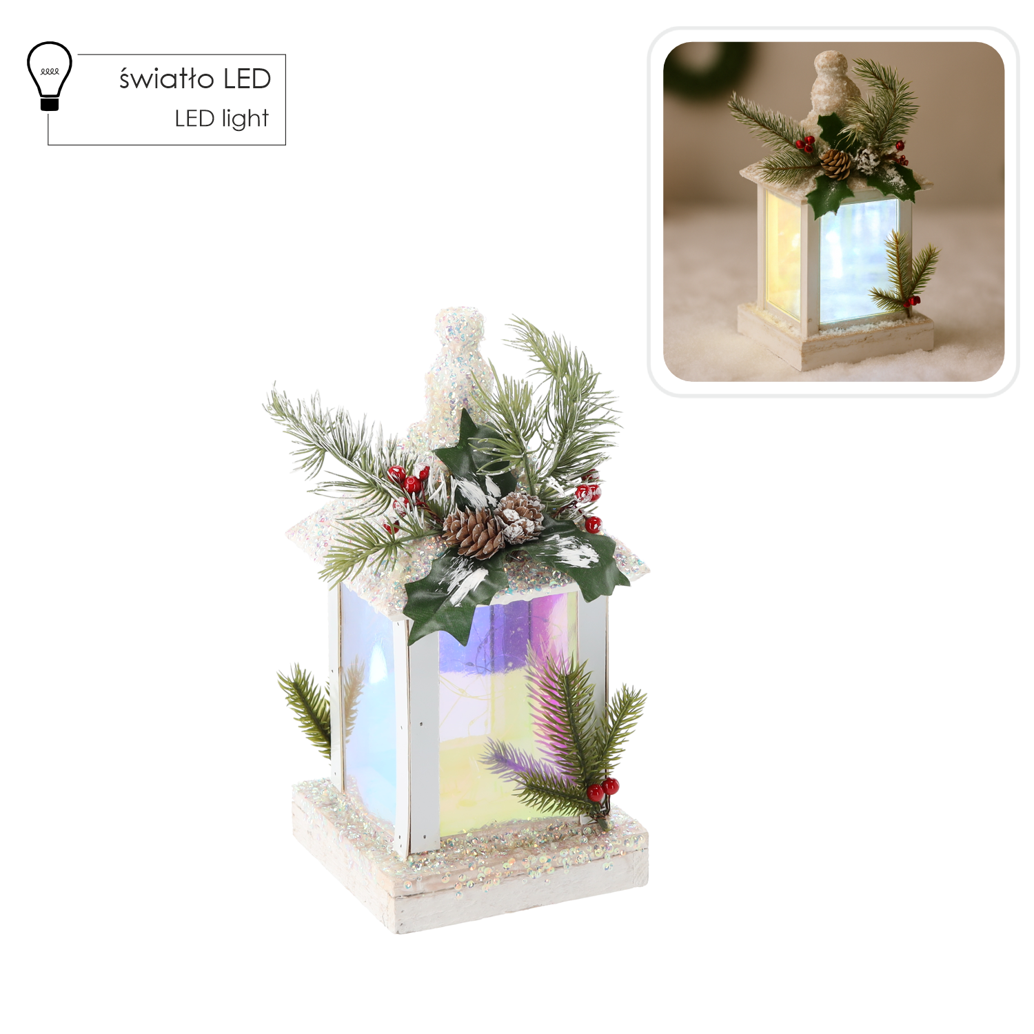 ŚWIĄTECZNY LAMPION BIAŁY LED 15 x 15 x 32 CM *5218 pol_pl_SWIATECZNY-LAMPION-BIALY-LED-15-x-15-x-32-CM-5218-7478_5
