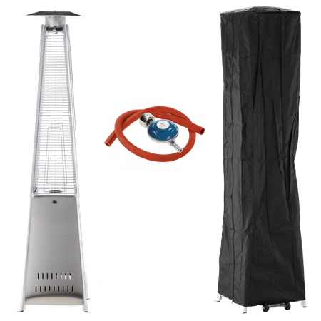 SQUARE GAS PARASOL MADE OF STAINLESS STEEL 227 CM