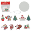SET OF 3 CHRISTMAS DECORATIONS WITH STICKERS - MIX OF DESIGNS