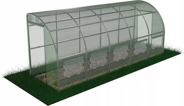 TUNEL FOLIOWY OGRODOWY 5 SEGMENTOWY "POŁÓWKA" ZIELONY 6x1,5x2 m