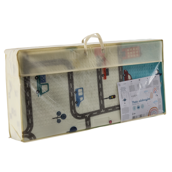 SALTE EDUCATIVE DUBLA 180x200x1 CM PLIANTĂ ALBASTRU-AUTO + GEANTĂ *4343