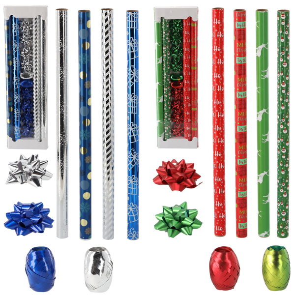 CHRISTMAS GIFT WRAPPING SET 200 x 70 CM MIX DESIGNS