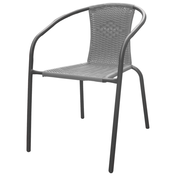 KRZESŁO OGRODOWE SZARE 52 X 60 X 72 CM