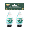 Set de 2 ornamente de Crăciun Moș Crăciun cu coroniță festivă *9205
