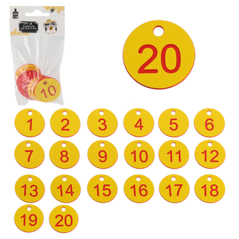 KPL. 20 NUMERÓW NA ULE ( 1-20) opak=24kpl *2847