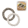 WICKER WREATH 30 CM WHITE / GRAY
