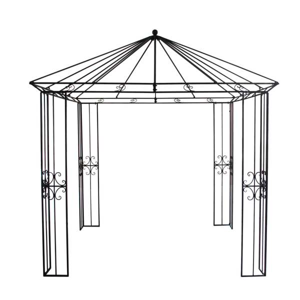 ALTANA OGRODOWA 258 x 258 x 290 CM STOŻKOWA ANTYCZNA CZERŃ *8185