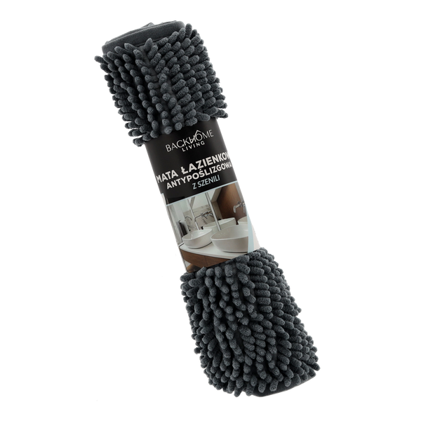 BATH MAT WITH ANTI-SLIP BACKING 40 X 60 CM GREY