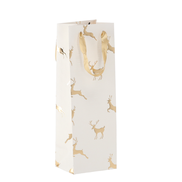 PRÍLEŽITOSTNÁ TAŠKA NA VÍNO "SNEHOVÉ SOVY" 36 x 12 x 10 CM balenie=12ks *0559