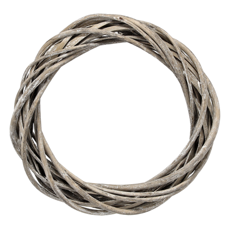 VENCEK Z VRBOVÉHO DREVA 25 CM BIELY / ŠEDÝ *9357