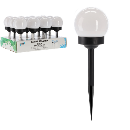 SOLAR LAMP BALL 10 X 10 X 33 CM DISP. 12 PCS