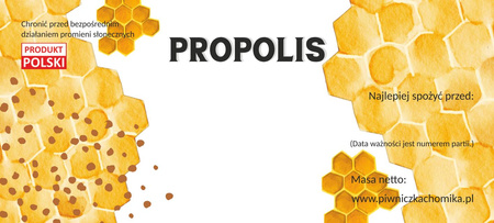 KPL. 100 ETIKETY PROPOLIS 116 x 50 MM *8337