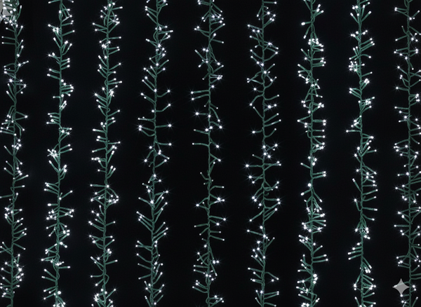 LED CLUSTER 700L ALB RECE, LUNG. 3 + 7 M INTERIOR/EXTERIOR *8189