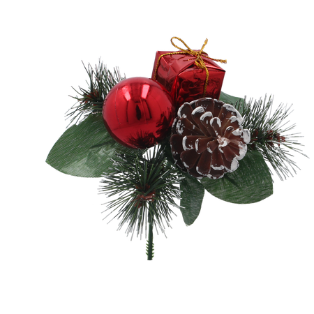 CHRISTMAS DECORATIVE BRANCH 18 CM RED