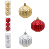 KPL. 3 BOMBEK 8 CM RED / GOLD / SILVER *3818