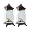 LAMPION 23CM LST TRAPEZ MINI RÓŻA SREBRNY/ZŁOTY OPAK=8SZT*6664