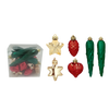SET OF 20 BAUBLES RED/GOLD/GREEN