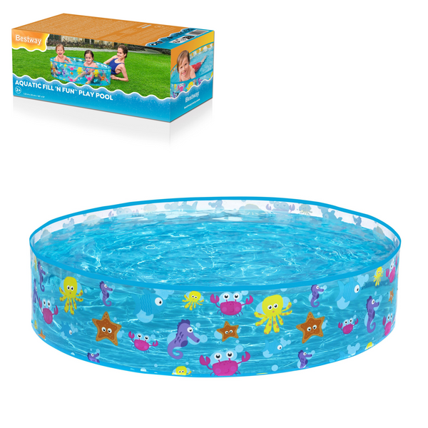 Bestway® 48" x H10"/1.22m x H25cm Fill 'N Fun Sparking Sea Pool