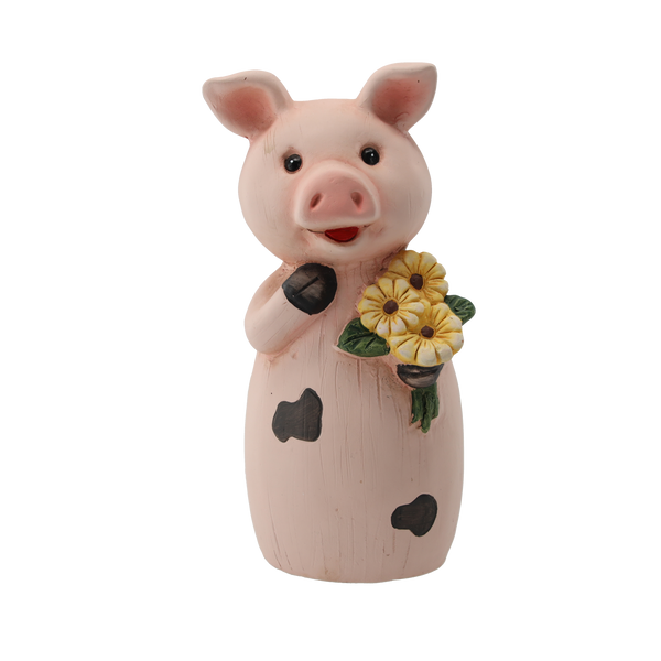 CERAMIC DECORATION FOR FENCE POST - ANIMALS 11 x 10 x 22 CM, ASSORTED DESIGNS, pack=6 pcs