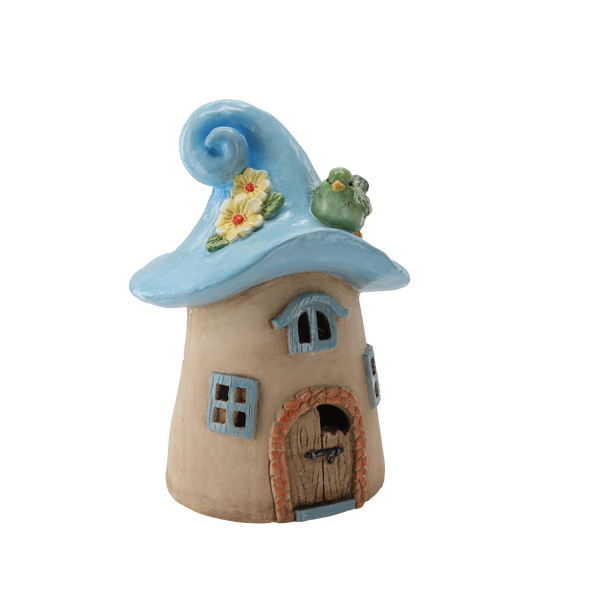 ZÁHRADNÁ FIGÚRKA - DOMČEK HUBIČKA MODRÁ 24,1 x 21,5 x 34,2 CM LED *7065