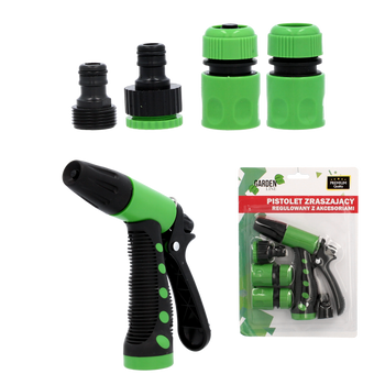 PISTOL DE SPRAY REGULAT CU ACCESORII ambalaj=12 buc *4523