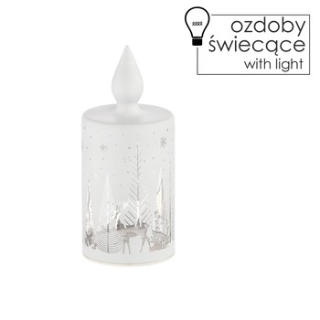 LAMPION LED - ŚWIECZKA BIAŁA 7,5 x 17 CM *1815