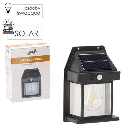 LAMPA SOLARNA LED Z CZUJNIKIEM RUCHU 12 x 17 x 5,8 CM *5639