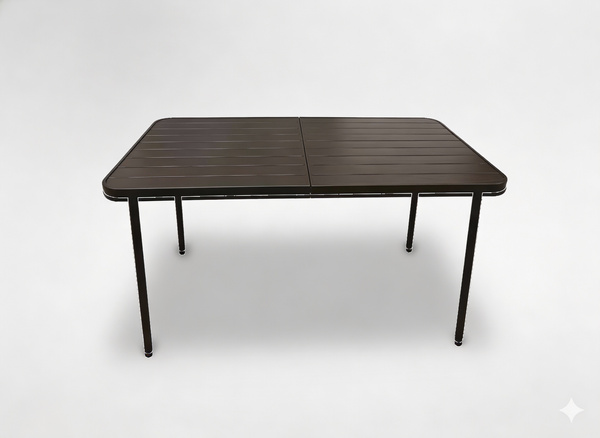 RECTANGULAR GARDEN TABLE 140 x 80 x 72 CM BROWN *6621