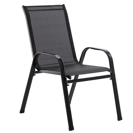 SET DE MOBILIER PENTRU BALKON - 2 SCAUNE + MASĂ - NEGRU *5895