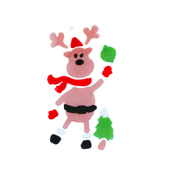 ADESIVĂ DE Crăciun PENTRU FEREASTRĂ 15 x 30 CM MIX 6 MODELE ambalaj=12buc *1924