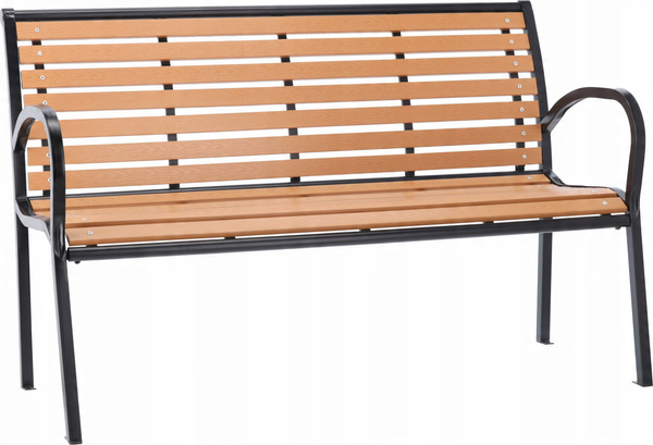 GARDEN BENCH 125 X 60 X 80 CM BROWN