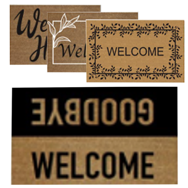 WYCIERACZKA PVC + KOKOS "WELCOME" 40x60 *5468